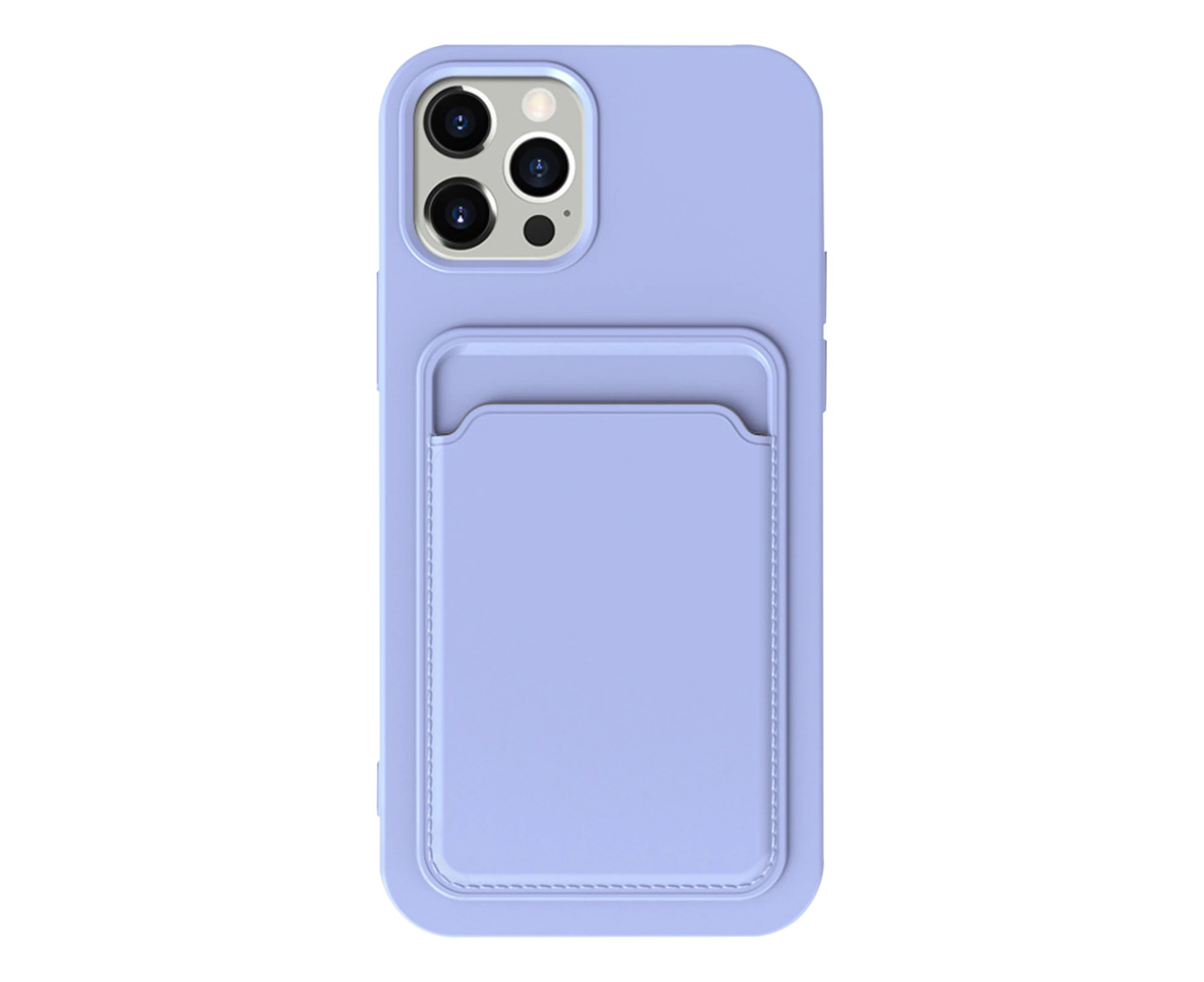 Phone Case Dust-proof Shock-proof Soft TPU Card Slot Mobile Phone Back Cover for iPhone 14/14 Pro/14 Plus/Pro Max-Light Purple-for iPhone 14 Pro Max