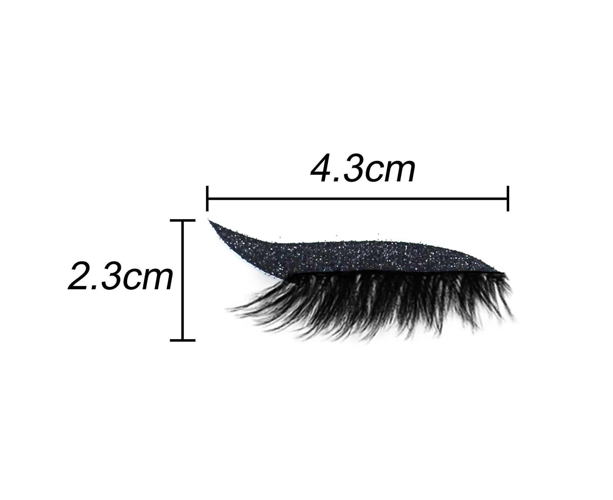 4 Pairs/Set Eyeliner Sticker Convenient Easy to Remove Plastic Makeup Eye Lashes Eyeliner Sticker for Halloween-Golden