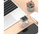 Wristwatch Strap Adjustable Watch Accessories Soft TPU One-piece Transparent Smart Watch Band Replacement for Apple Watch 8-Clear Black 38/40/41mm