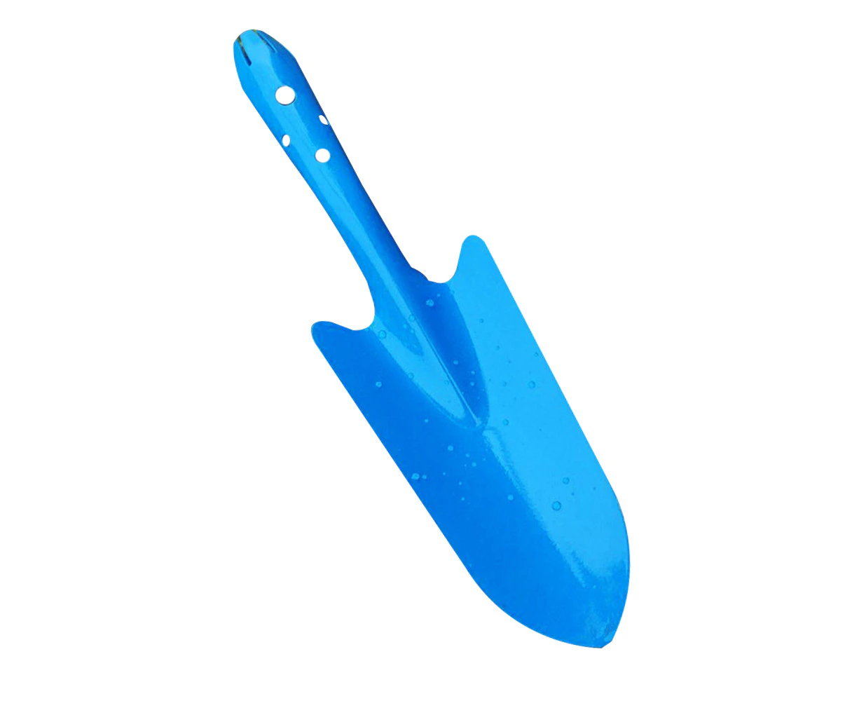 Small Iron Shovel Flower Planting Thickened Iron Shovel Connected Iron Handle Gardening Tools,Blue