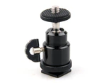 Bluebird 1/4 Inch Mini Ball Head Hot Shoe Adapter Bracket Holder Mount for Camera Tripod-
