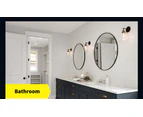 Wall Mirror Round Shaped Bathroom Makeup Mirrors Smooth Edge 50CM