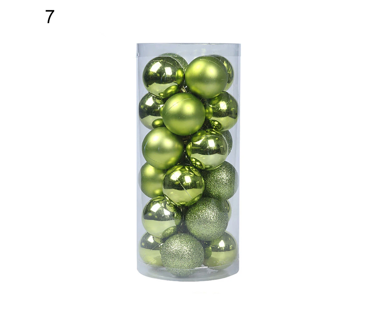 Glittering Baubles Balls Christmas Tree Ornament Xmas Party Hanging Decoration-Green