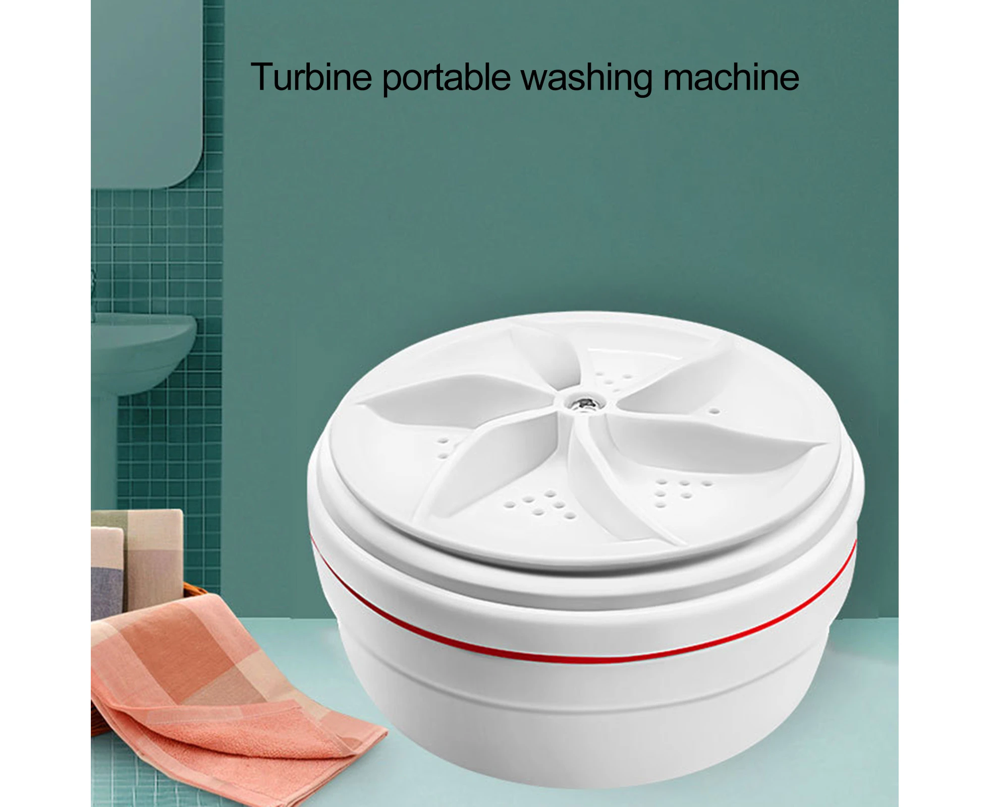 Bluebird Portable washing machine, household dormitory underwear, socks, mini turbine, lazy person, compact washing machine-White