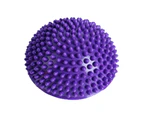 Inflatable Half Yoga Balls, Massage Point Fitball Exercises Trainer Fitness Balance Bal -Purple