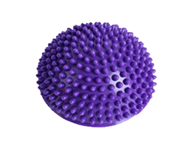 Inflatable Half Yoga Balls, Massage Point Fitball Exercises Trainer Fitness Balance Bal -Purple