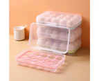 Plastic Egg Holder, Deviled Egg Tray Carrier with Lid, Portable Stackable Refrigerator Egg Containers with 15 Egg Grooves for Camping Fridge Kitchen