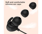 Dual Moving Coils 3.5mm Plug Wired In-ear Sport Earphones with Microphone Loop Black
