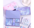 aerkesd 6Pcs Self Adhesive Memo Pad Sticker Sticky Note Notepad Marker Daily Planner-Starry Sky 2