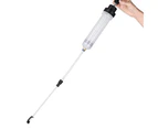 Oil Fluid Extractor Manual Portable 200cc Car Oil Fluid Filling Syringe Bottle Transfer Pump Dispenser Tools for Vehicle-White Plastic,Metal