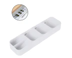 Compact Cutlery Storage Box Drawer, Kitchen Cutlery Organizer, White