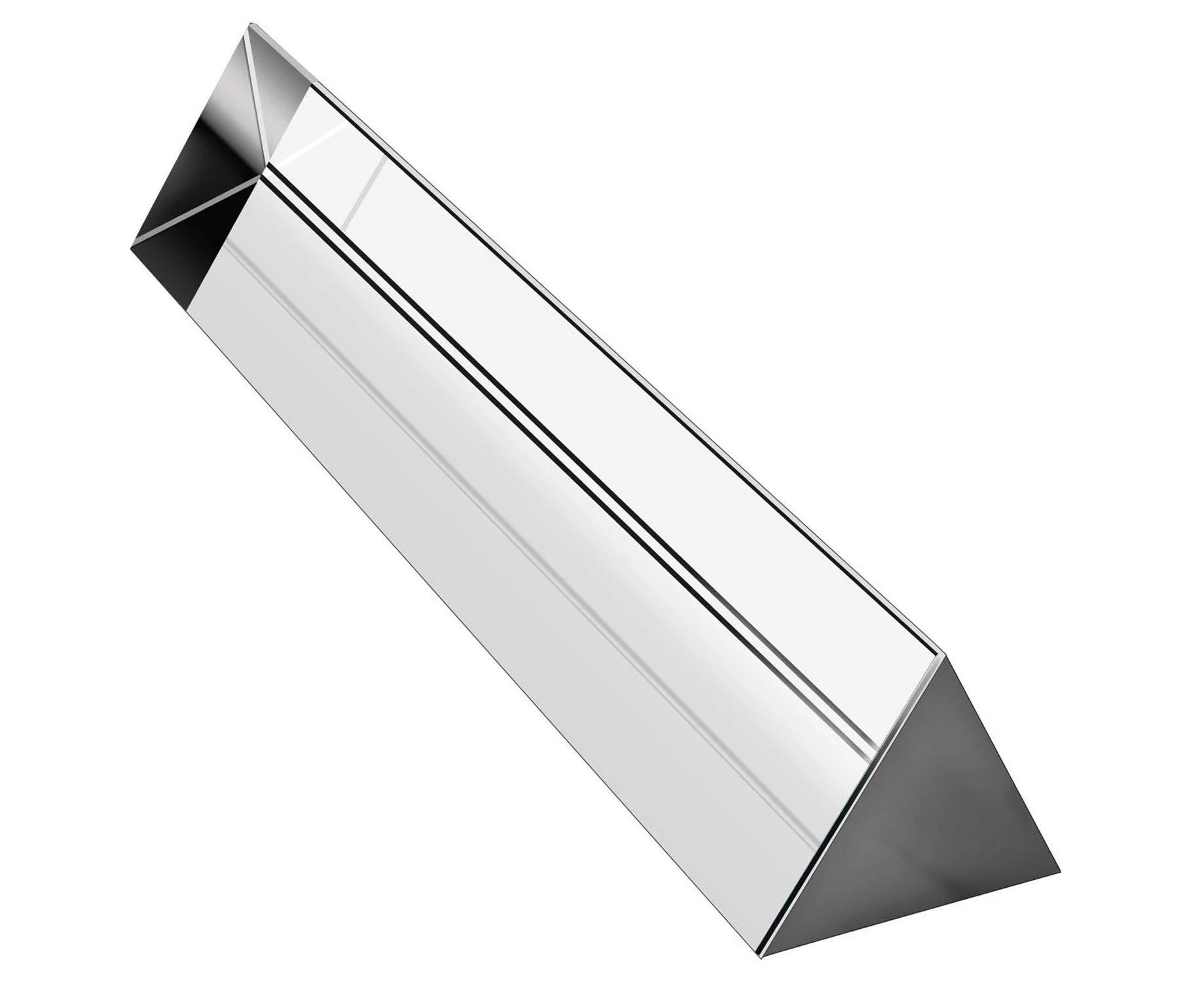 Crystal 6 inch Optical Glass Triangular Prism for Teaching Light Spectrum Physics and Photo Photography Prism, 150mm