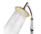 Shower Head With Hose - Xxl Hand Shower - 5 Types Of Jets - Diameter 150 Mm With 1.6 M Stainless Steel Shower Hose