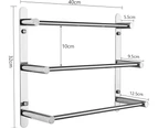 Three-bar 40cm bathroom shelf wall hanging