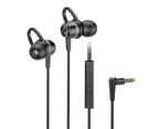 G26 Wired Dynamic 3.5mm Plug In-ear Gaming Earphone with Mic for Phone/Computer Black