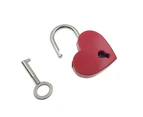 3 Pieces Small Metal Heart Shaped Padlock Mini Lock with Key for Jewelry Box Storage Box Diary Book