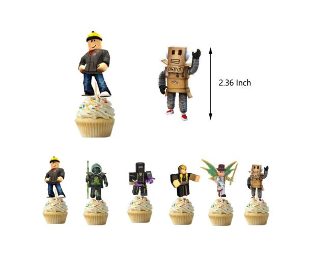 Roblox Tableware Party Supplies B 24PCS Cup Cake Topper