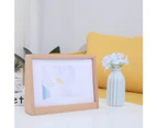 Oraway Wooden Photo Frame Specimen Sheet Picture Holder Home Office Tabletop Decoration - 8Inch