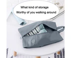 2PCS Travel Shoe Storage Bag, Foldable Waterproof Shoe bag, Large Capacity Portable Shoe Bag - Grey