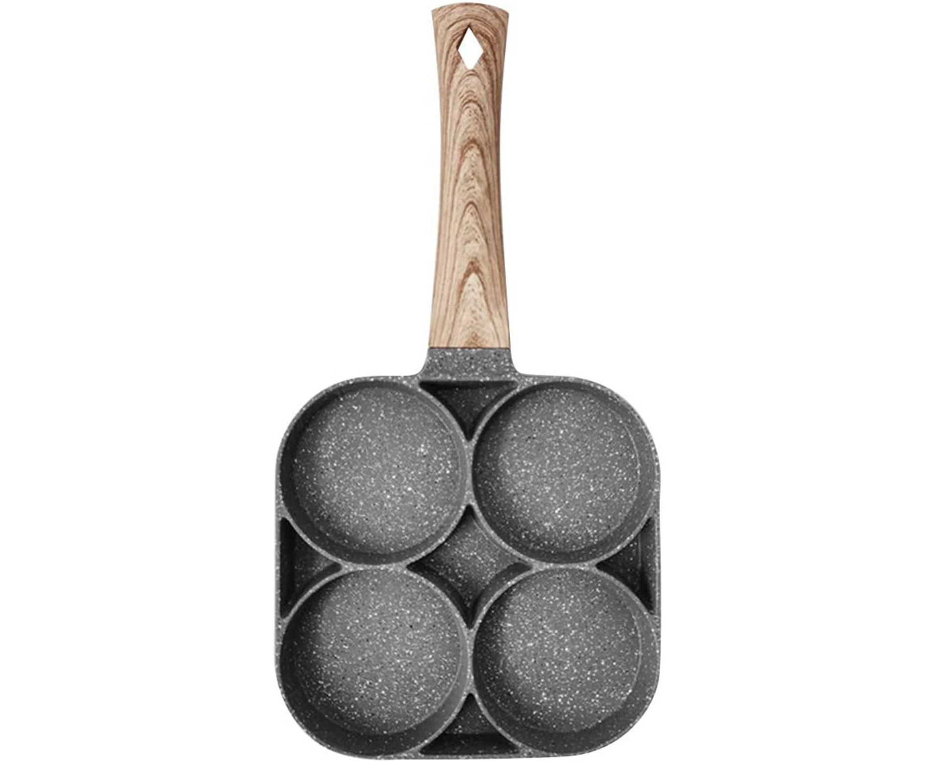 Non-Stick Fried Egg Pan,Kitchen Utensil Burger Frying Pan,4 Hole