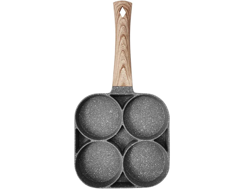 Non-Stick Fried Egg Pan,Kitchen Utensil Burger Frying Pan,4 Hole