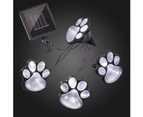 Solar Led String Lights Dog Paws 4 Led Black Wire Outdoor Solar Decoration