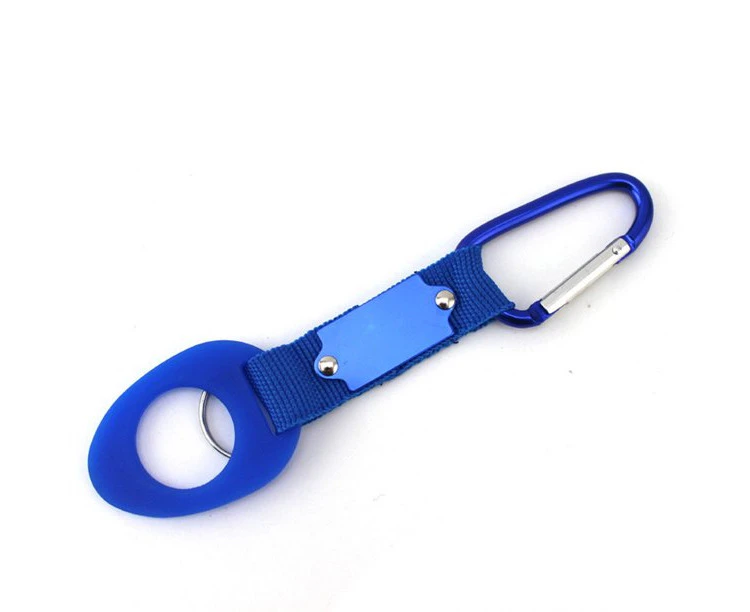 Outdoor Sports Water Bottle Buckle Silicone Aluminum Buckle Holder Clip Hook