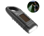 Hand Crank Solar Flashlight, Emergency Charging Led Flashlight, Survival Flashlight, Fast Carbine Flashlight—Black