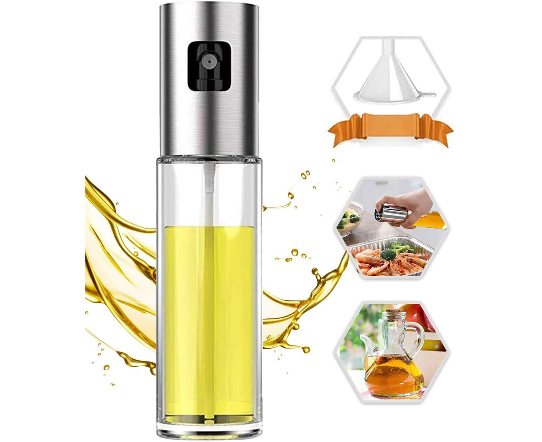 1Pcs Olive Oil Sprayer Dispenser For Cooking, Olive Oil Sprayer Mister, Olive Oil Spray Bottle, Refillable Oil Vinegar Dispenser