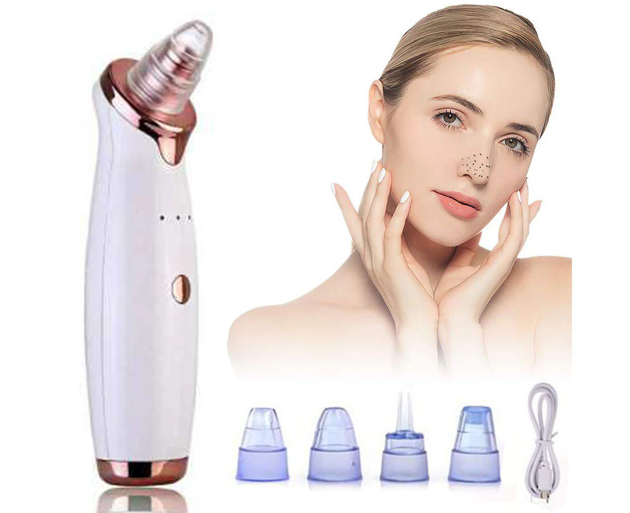 Pore Vacuum Blackhead Remover - Facial Pore Cleaner Extractor Electric Pore Cleaner Extractor Kit USB Rechargeable Pore Extractor Vacuum Suction Tool