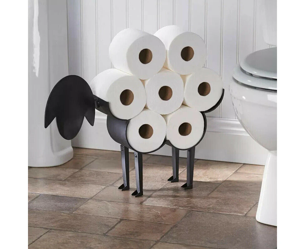 Toilet Paper Roll Holder Stand Metal Sheep Tissue Storage Bath Organizer Room