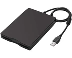 USB Floppy Drive, USB External Floppy Disk Drive 1.44 MB Slim Plug and Play FDD Drive for PC Windows 2000/XP(Black)