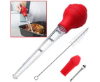 Turkey Needle Silicone Turkey Seasoning Pump - Red