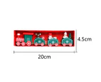 Wooden Christmas Train with 3 Carriages for Boys Girls Children Festive Advent Calendar Decor Gift-green