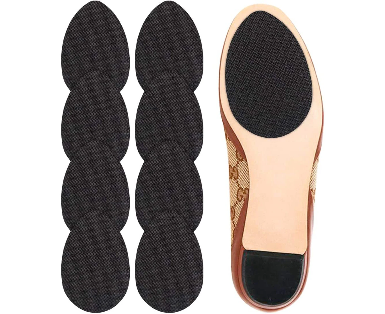 Non-Slip Shoes Pads Adhesive Shoe Sole Protectors High Heels Anti-Slip Shoe Grips (Black)