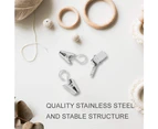 30PCS Stainless Steel Small Curtain Clips with Hook Heavy-Duty Hanging Clamps for Photos Bedroom Bathroom Home Decoration Outdoor Party Wire Holder