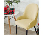 Stretch Fit Dining Chair Covers,Reusable Washable Soft Spandex Sloping Armchair Cover Curved Home Dining Chair Cover Dining Table Chair Cover