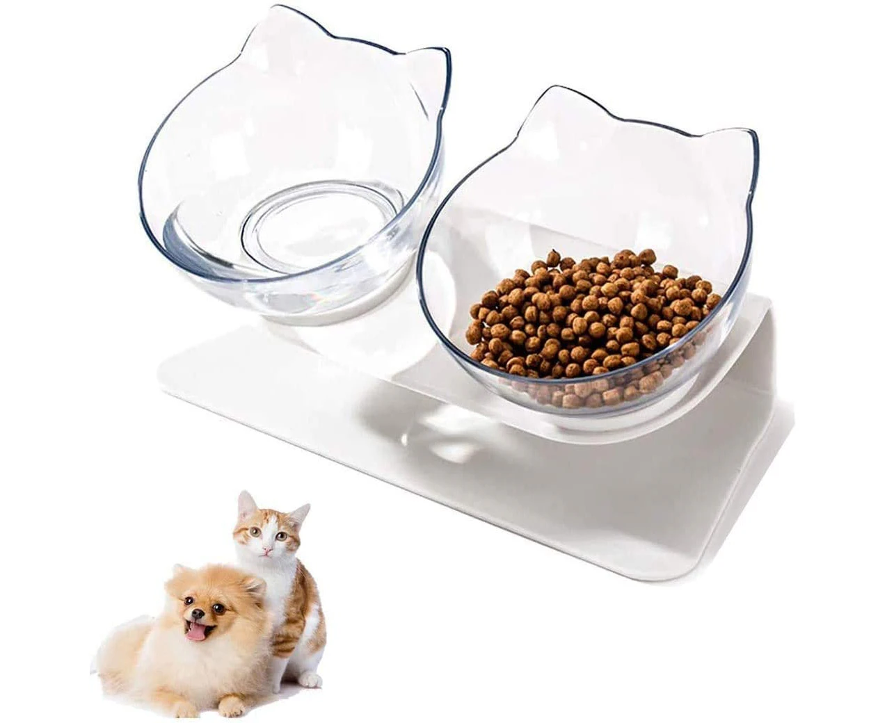 Pet Bowls For Cats, Cat Bowls For Food Water Creative Non-Slip Base Food Bowls Cat Bowls Set For Cat Puppy