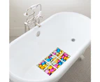 Bath Treads Stickers Beach Pattern Square 3D Adhesive Anti Slip