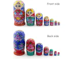 Russian Nesting Dolls Matryoshka Wood Stacking Nested Set 7 Pieces Handmade Toys