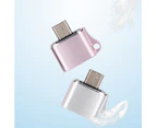Bluebird Charger Adapter Charging Data Transmission Mini Micro-USB to USB Female Converter for Mobile Phone - Rose Gold