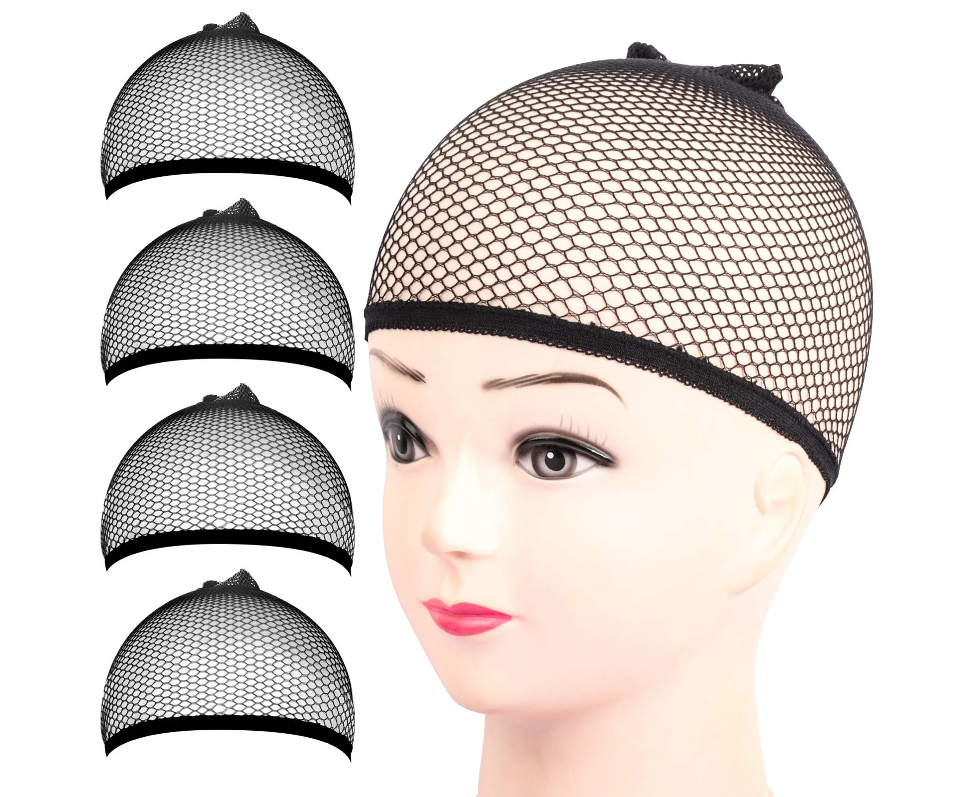 High Elastic Wig Liner Cap Cover Mesh Hair Wearing Net Hat Hairpiece Accessory