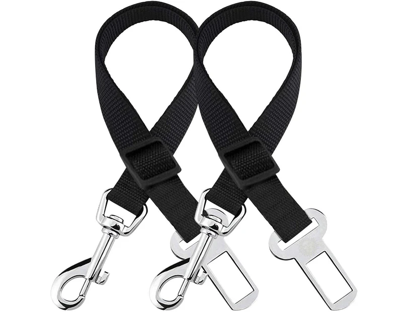 Dog Seat Belt Pet Dog Cat Car Seatbelt Safety Tether - 2 Pack - Adjustable Harness Belts Pet Leash - Heavy Duty Nylon Seatbelts