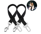 Dog Seat Belt Pet Dog Cat Car Seatbelt Safety Tether - 2 Pack - Adjustable Harness Belts Pet Leash - Heavy Duty Nylon Seatbelts