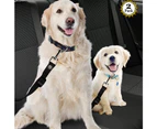 Dog Seat Belt Pet Dog Cat Car Seatbelt Safety Tether - 2 Pack - Adjustable Harness Belts Pet Leash - Heavy Duty Nylon Seatbelts