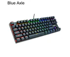 Bluebird ZUOYA X51 Mechanical Keyboard 87 Keys Mix Backlight English Anti-ghosting Wired Gaming Keyboard for Computer - Blue Axle