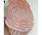 Round Silicone Air Fryers Liner with Handle Diversion Groove Reversible Air Fryers Oven Baking Tray Kitchen Tool - Pink