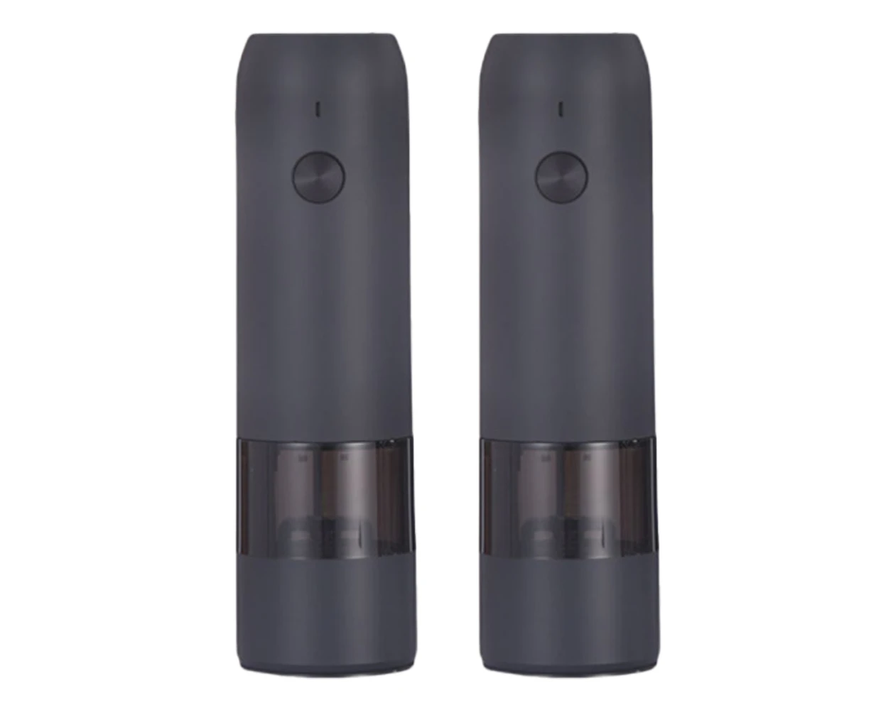 Electric Salt and Pepper Grinder Set - USB Rechargeable, LED Lights, Automatic Pepper and Salt Mill Grinder Set Refillable