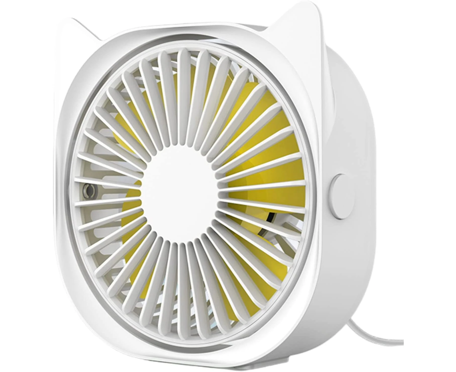 Small Personal USB Desk Fan Mini Table Fan Ultra Quiet Cooling Fans-White