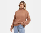 All About Eve Women's Missy Oversized Knit Top - Tan